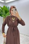 Kahve Premium Üçlü Derin Takım Tesettür Giyim