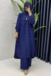 Lacivert Amine Takım Tesettür Giyim