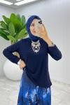 Lacivert Gökyüzü Etek Takım Tesettür Giyim