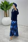 Lacivert Gökyüzü Etek Takım Tesettür Giyim