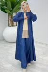 Lacivert Mısra Kot Takım Tesettür Giyim