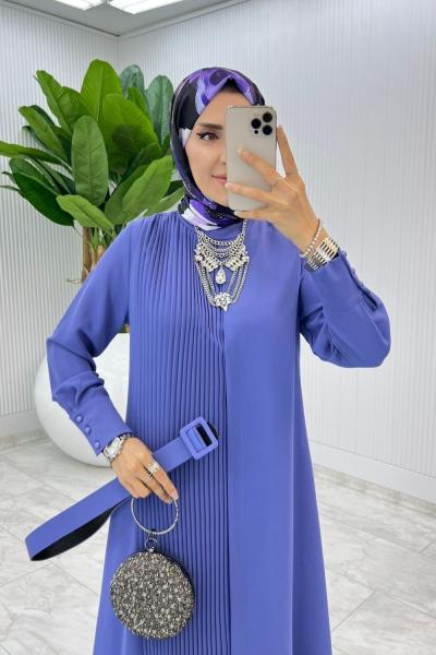 Lila Busem Elbise Tesettür Giyim