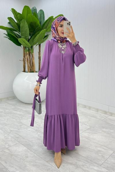 Mürdüm Açelya Elbise Tesettür Giyim