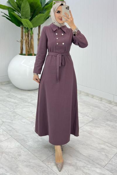 Mürdüm Premıum Roma Elbise Tesettür Giyim