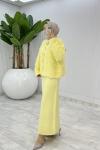 Sarı Başak Triko Takım Tesettür Giyim