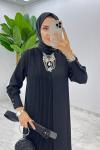 Siyah Busem Elbise Tesettür Giyim