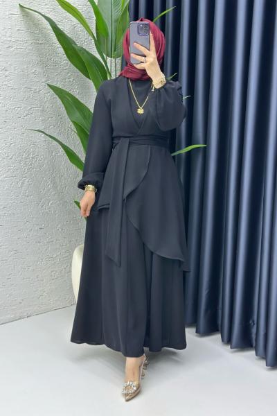 Siyah Hanzade Takım Tesettür Giyim