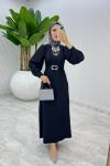 Siyah Kalem Elbise Tesettür Giyim