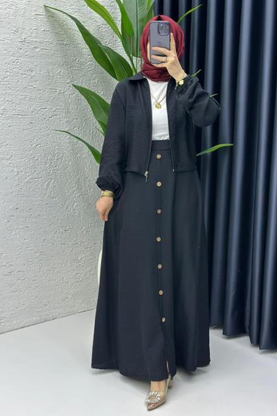 Siyah Seren Takım Tesettür Giyim