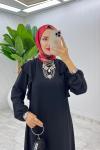 Siyah Zennure Elbise Tesettür Giyim