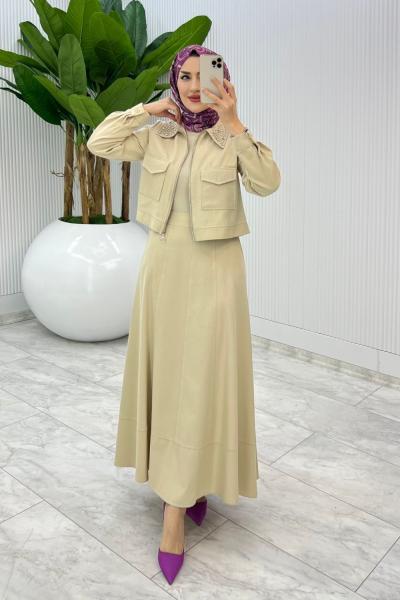 Taş Peyda Premium Etek Takım Tesettür Giyim