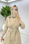 Taş Premium Astarlı Eylem Trench Tesettür Giyim