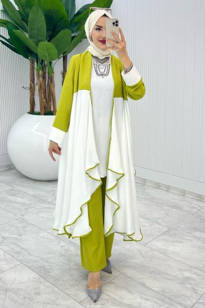 Yağ Yeşil Premium Angel Takım Tesettür Giyim