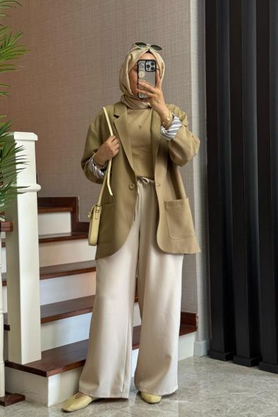 Carleen Ceket Bambu yeşil