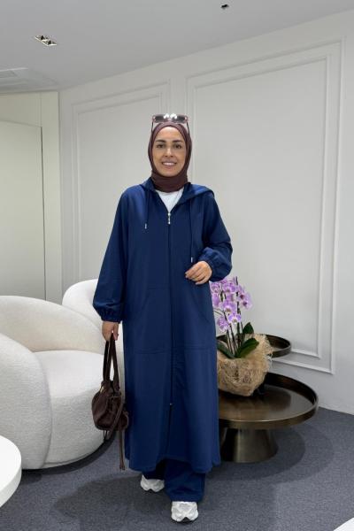 Kanguru Cepli Uzun İkiiplik Takım Lacivert