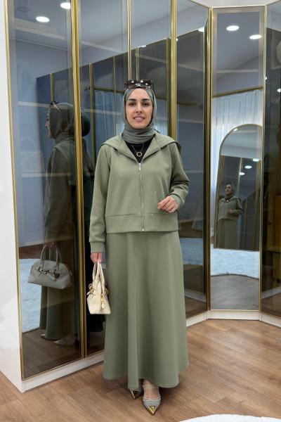 Scuba Taşlı Takım  Haki