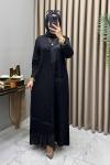 Afet Abiye Elbise Siyah