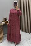 Gülsüm Elbise Bordo