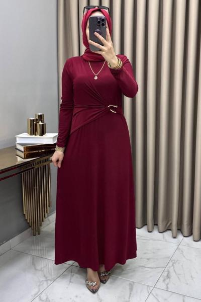 Hadise Elbise Bordo