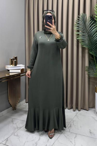 Yonca Elbise Broş Hediyeli Haki