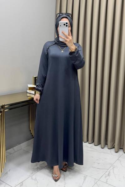 Yüsra Elbise Füme