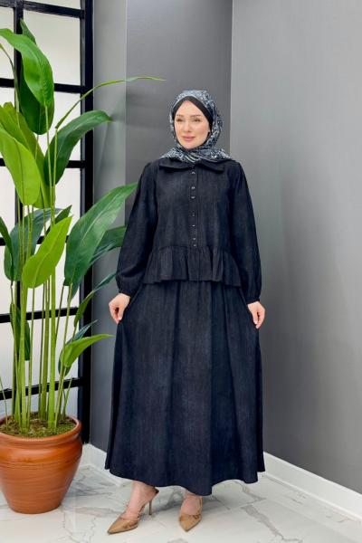 Bengü Etekli Takım - Siyah