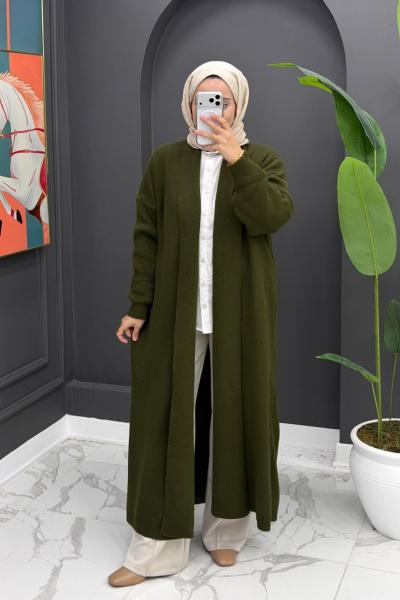 Beril Uzun Hırka - Haki