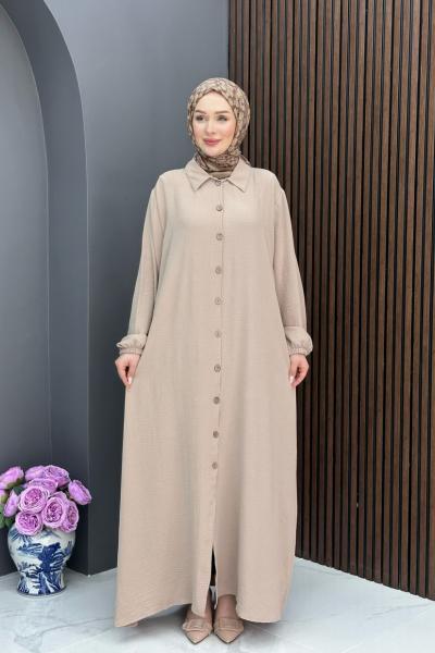 Duru Ferace Elbise - Bej