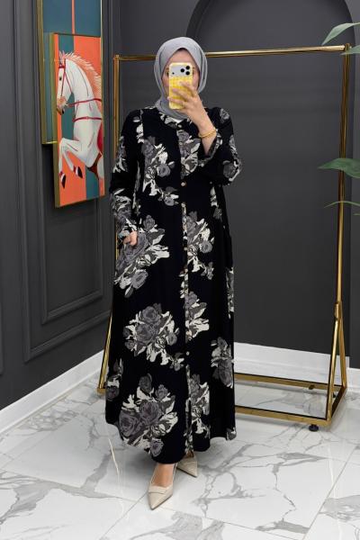 Hande elbise -Siyah
