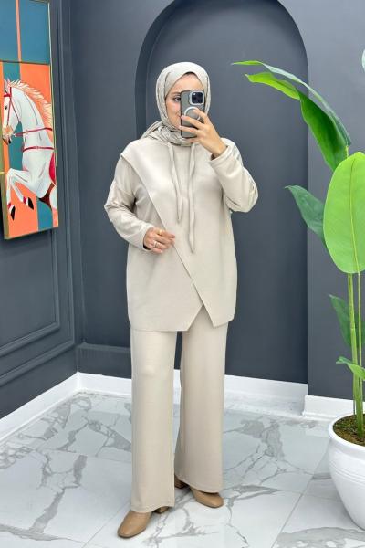 Lazer Kesim Oysho Takım - Bej