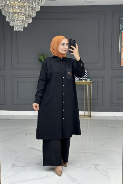 nurcan tesettur takım - siyah