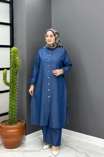 Premium Kot Takım - Koyu Mavi