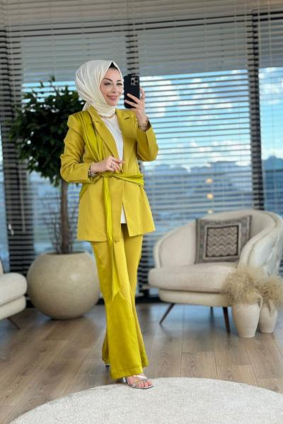 1173 Neptün Ceketli Takım Yağ Yeşili