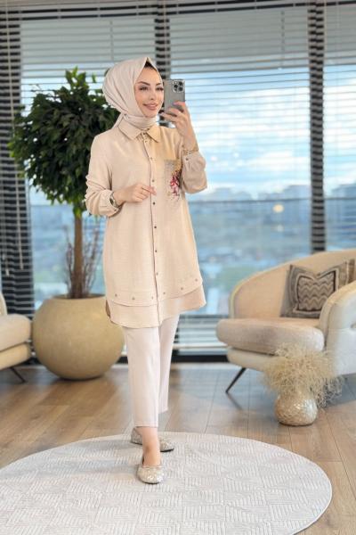 2022 Ayzıt Gömlek Bej