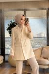 2028 Dört Düğmeli Ceket Bej