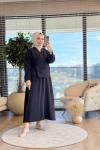 22703 Yandan Bağlamalı Etekli Takım Siyah