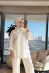 24134 Çiçek Tunik Ekru