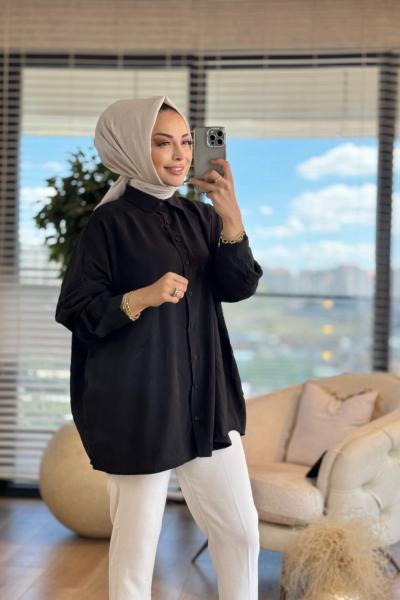 250260 Londra Basic Gömlek Siyah