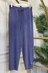25083 Paçası Dikişli Pantolon İndigo