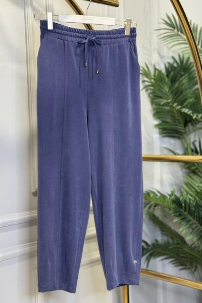 25083 Paçası Dikişli Pantolon İndigo