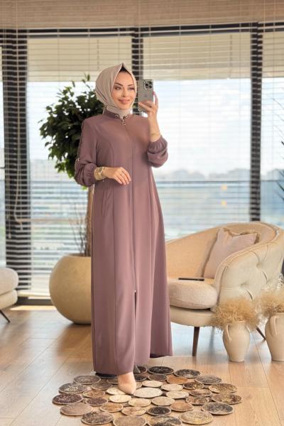 2535 Kolu Şeritli Pardesü Vizon