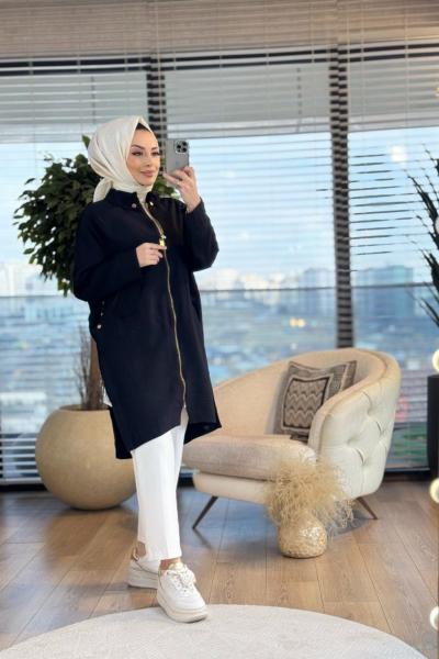 2580 Yanları Çıtçıt Detaylı Kap Siyah