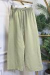 26087 Keten Bol Paça Pantolon Haki