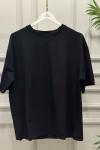 3097 Kısa Kol Oversıze Tshırt Siyah