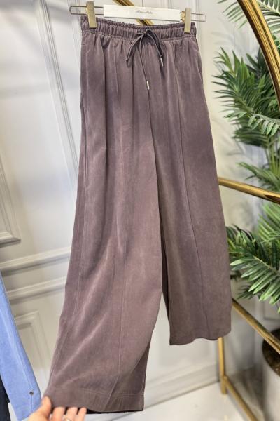 34512 Plazzo Ön Dikişli Pantolon Kahve