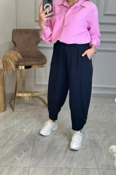 4097 Narin Şalvar Siyah