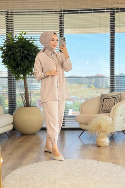4123 Modal Sedef Takım Bej