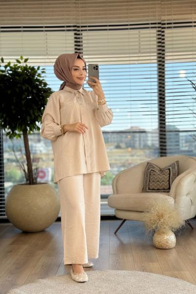 4135 Beren Takım Bej