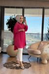 4143 Stone Tunik Fuşya
