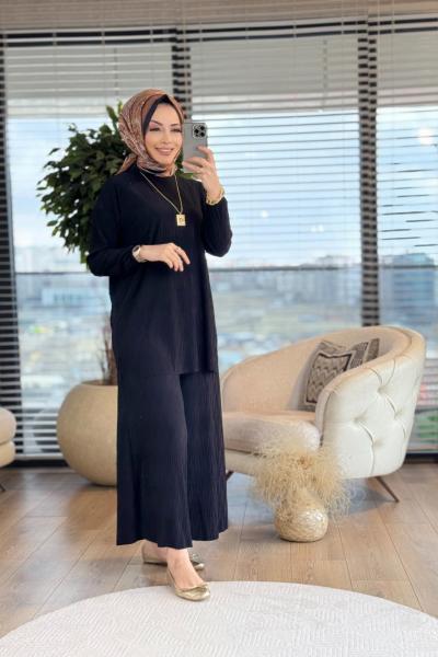 4202 Kraşlı Lotus Takım Siyah